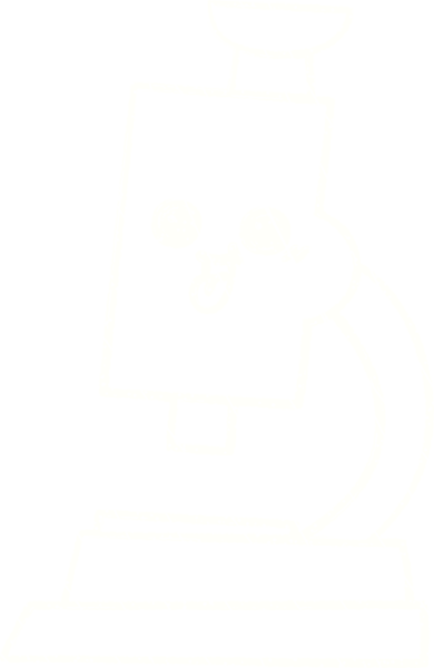 Bir insan tarafından çizilmiş mikroskop Tebeşiri