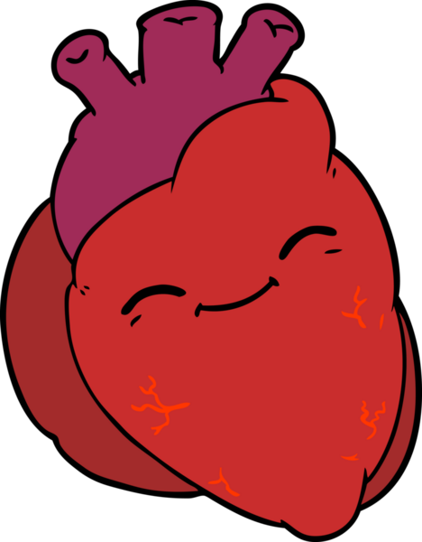 bir insan tarafından çizilmiş mutlu bir kalp.