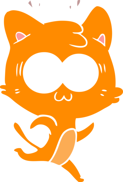 Bir insan tarafından çizilmiş düz renkli çizgi film.