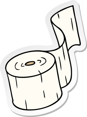 İnsan eliyle çizilmiş bir tuvalet kağıdı karalaması.