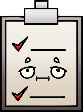 Bir insan tarafından çizilmiş bir kontrol listesinin gölgelendirilmiş çizimi