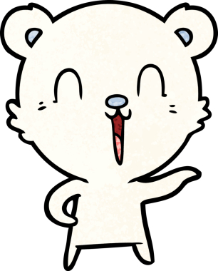 Bir insan tarafından çizilmiş kutup ayısı karikatürü