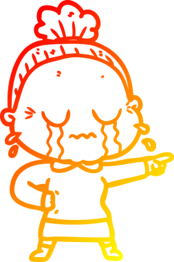 Bir insan tarafından çizilmiş, ağlayan bir karikatür çizimi.