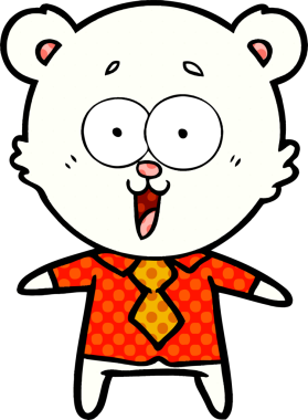 Bir insan tarafından çizilmiş kutup ayısı karikatürü