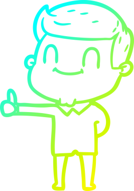 Bir insan tarafından çizilmiş karikatür cana yakın bir adamın çizimi.