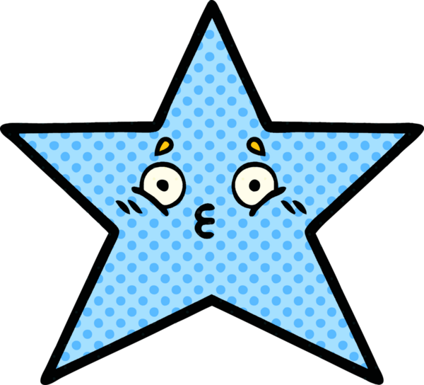 Bir insan tarafından çizilmiş yıldız balığı çizgi filmi.