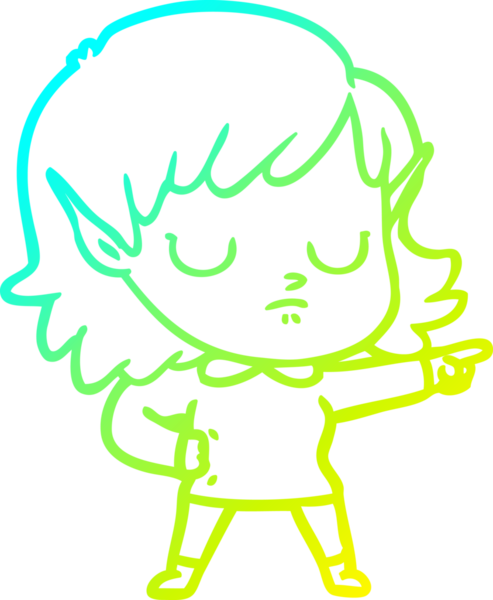 Bir insan tarafından çizilmiş soğuk gradyan çizgi çizimi.