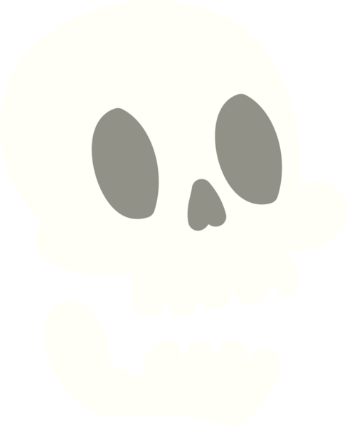 Bir insan tarafından çizilmiş ürkütücü cadılar bayramı kafatası.