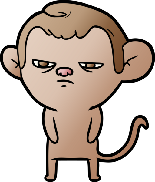 Bir insan tarafından çizilmiş çizgi maymun.