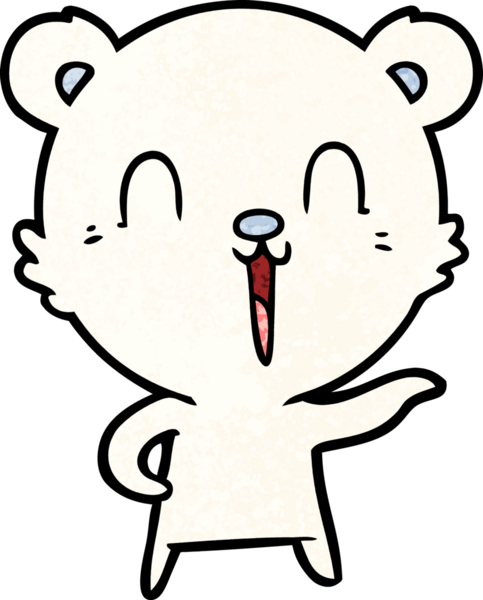 Bir insan tarafından çizilmiş kutup ayısı karikatürü