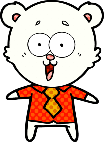 Bir insan tarafından çizilmiş kutup ayısı karikatürü