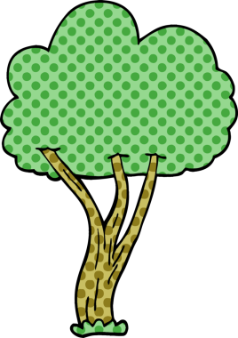 Bir insan tarafından çizilmiş karalama ağacı.