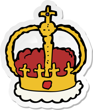 Bir insan tarafından çizilmiş bir karikatür tacı.