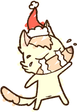 Bir insan tarafından çizilen Noel Köpeği Tebeşiri