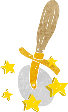 bir insan tarafından çizilmiş çizgi film pizza kesicisi