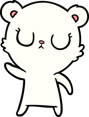 Bir insan tarafından çizilmiş kutup ayısı karikatürü