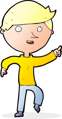 Bir insan tarafından çizilmiş mutlu çocuk çizgi filmi.