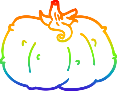 gökkuşağı gradyan çizgi çizimi bir insan tarafından çizilmiş bir balkabağı