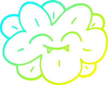 Yüzü bir insan tarafından çizilmiş bir karikatür çizimi.