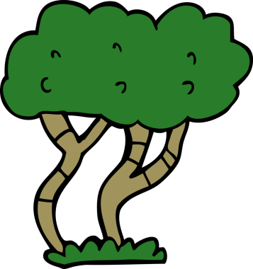 Bir insan tarafından çizilmiş karalama ağacı.