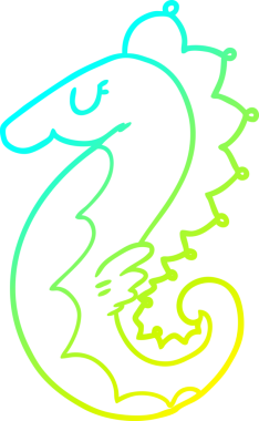 Bir insan tarafından çizilmiş karikatür deniz atı çizimi.