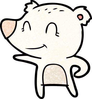 Bir insan tarafından çizilmiş kutup ayısı karikatürü