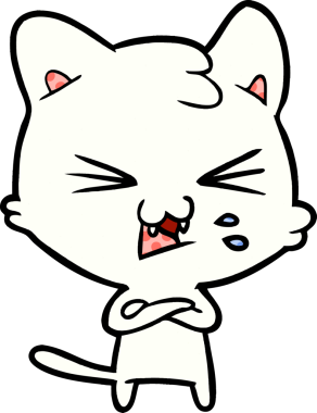 Bir insan tarafından çizilmiş kedi tıslaması.