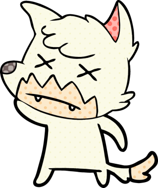 Bir insan tarafından çizilmiş ölü tilki çizgi filmi