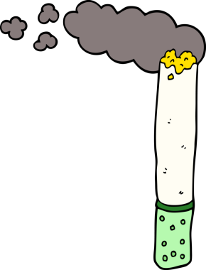 Bir insan tarafından çizilmiş karalama sigarası.