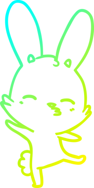 Bir insan tarafından çizilmiş garip bir tavşan çizgi filmi.