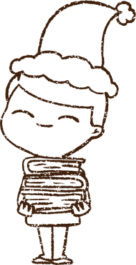 Bir insan tarafından çizilmiş Noel Adamı Kömürü