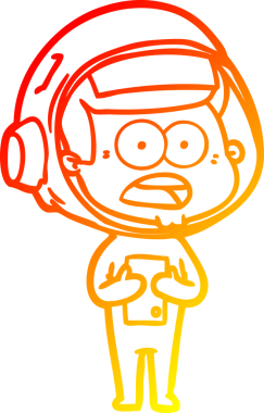 Bir insan tarafından çizilmiş bir çizgi film çizimi, astronotu şaşırttı.