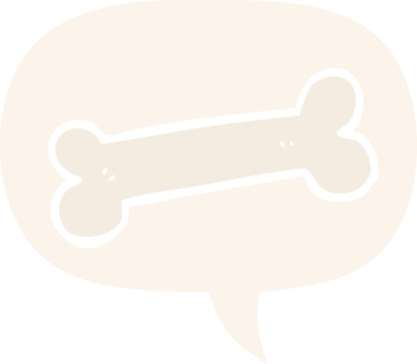 bir insan tarafından çizilmiş, konuşma baloncuklu çizgi film kemiği.