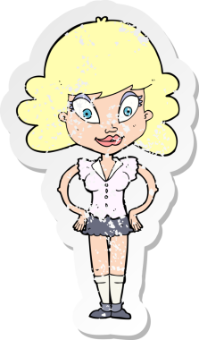 Bir insan tarafından çizilmiş bir karikatürün gerilimli çıkartması.