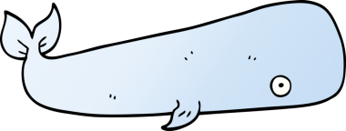 Bir insan tarafından çizilmiş karalama deniz balinası.