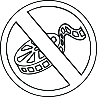 Bir insan tarafından çizilmiş çizgi film yok tabelasının çizimi