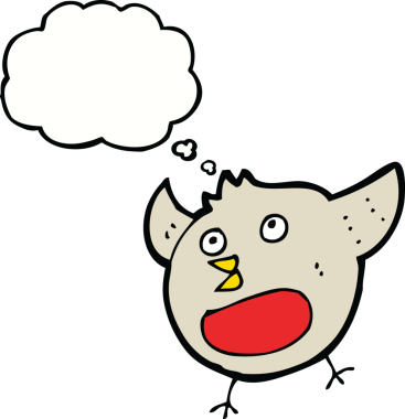 Bir insan tarafından çizilmiş düşünce baloncuğu olan komik bir çizgi roman Robin.