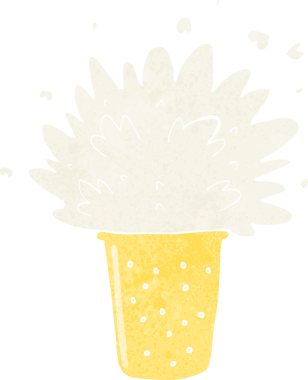 Bir insan tarafından çizilmiş köpüklü bira çizgi filmi.