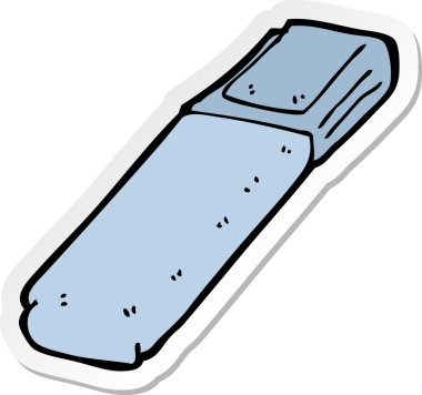 Bir insan tarafından çizilmiş karikatür fosforlu kalemin etiketi