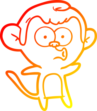 İnsan tarafından çizilmiş bir çizgi film çizimi, bir maymun için sürpriz oldu.