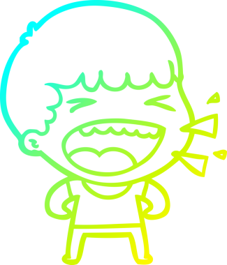 Bir insan tarafından çizilmiş gülen adamın soğuk çizgi çizimi.