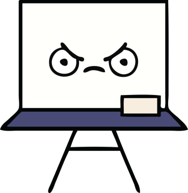 Bir insan tarafından çizilmiş beyaz bir karikatür.