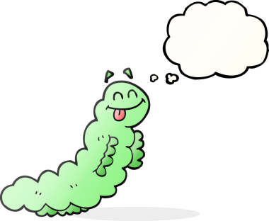 Bir insan tarafından çizilmiş serbest çizim balon karikatür tırtılı.