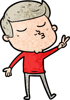 Bir insan tarafından çizilmiş karikatür mankeni adam.