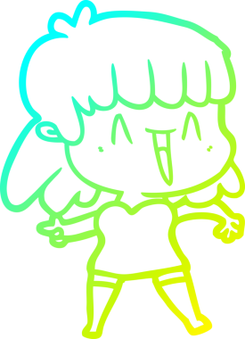 Bir insan tarafından çizilmiş bir karikatür kadın çizimi.