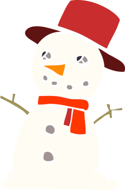 Bir insan tarafından çizilmiş kardan adam çizgi filmi.