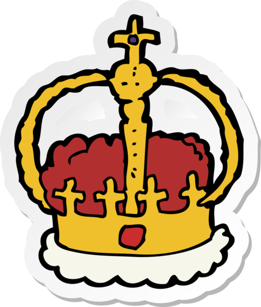 Bir insan tarafından çizilmiş bir karikatür tacı.