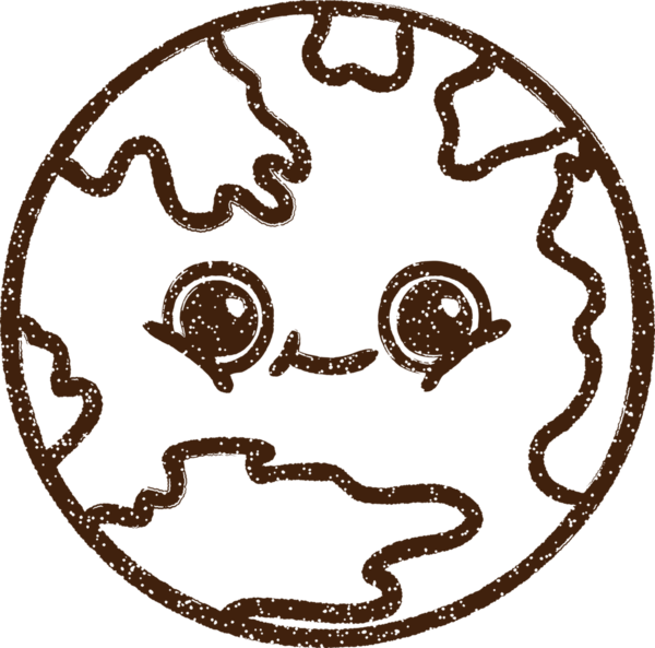 Bir insan tarafından çizilen Dünya Kömürü Gezegeni