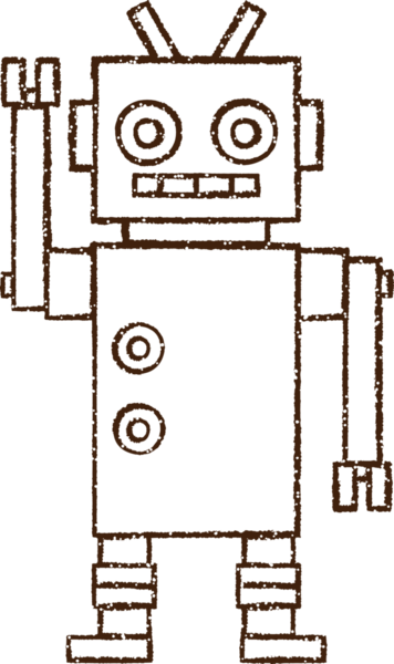 Robot Kömür Bir insan tarafından çizilmiş