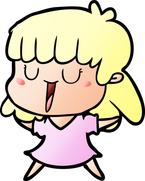 Bir insan tarafından çizilmiş karikatür kadın.